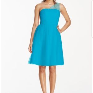 Davids Bridal One Shoulder Tulle Dress